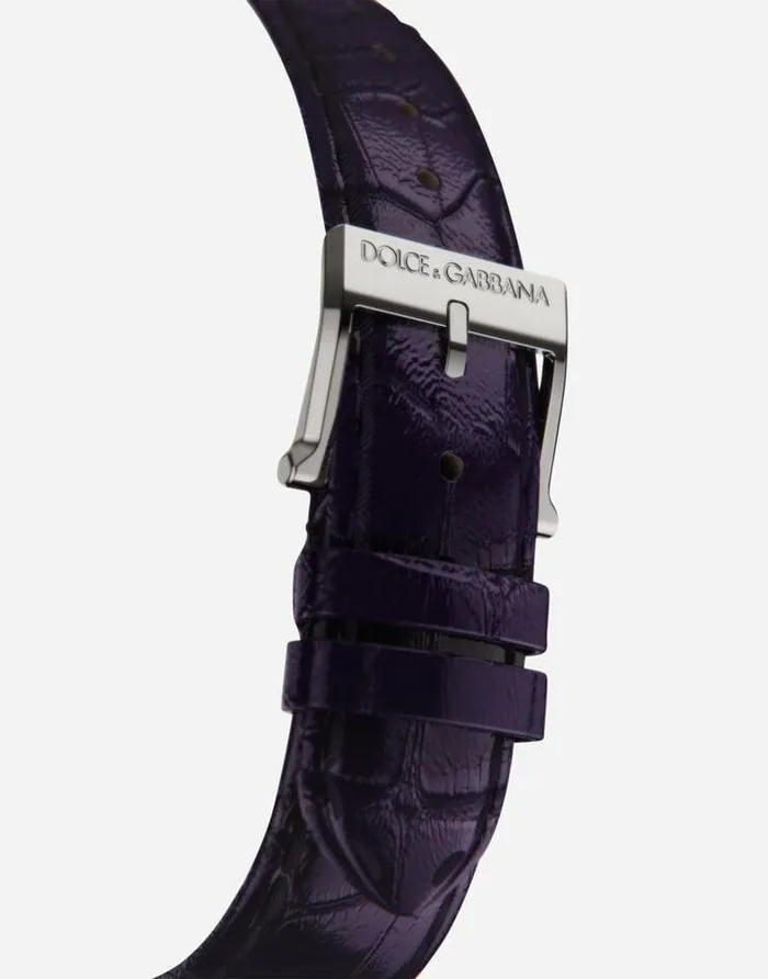 Dolce and Gabbana WatchesandStraps Women DG7 Watch In Steel With Sugilite And Diamonds Purple Dolce and Gabbana WatchesandStraps Women DG7 Watch In Steel With Sugilite And Diamonds Purple