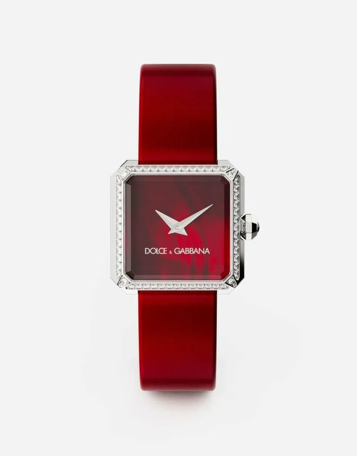Dolce and Gabbana WatchesandStraps Women Sofia Steel Watch With Colorless Diamonds Raspberry Red Dolce and Gabbana WatchesandStraps Women Sofia Steel Watch With Colorless Diamonds Raspberry Red