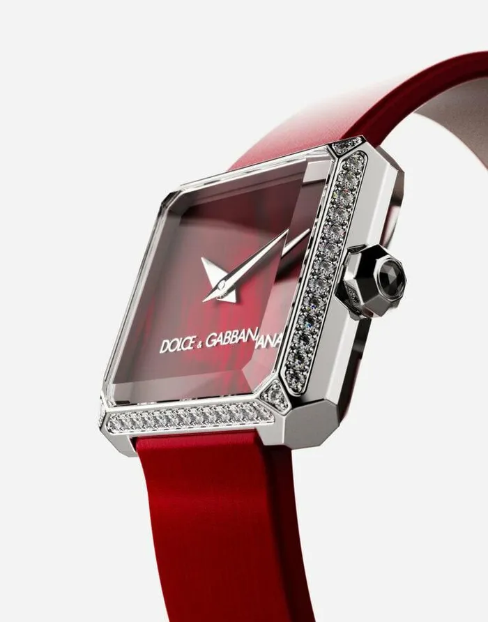Dolce and Gabbana WatchesandStraps Women Sofia Steel Watch With Colorless Diamonds Raspberry Red Dolce and Gabbana WatchesandStraps Women Sofia Steel Watch With Colorless Diamonds Raspberry Red