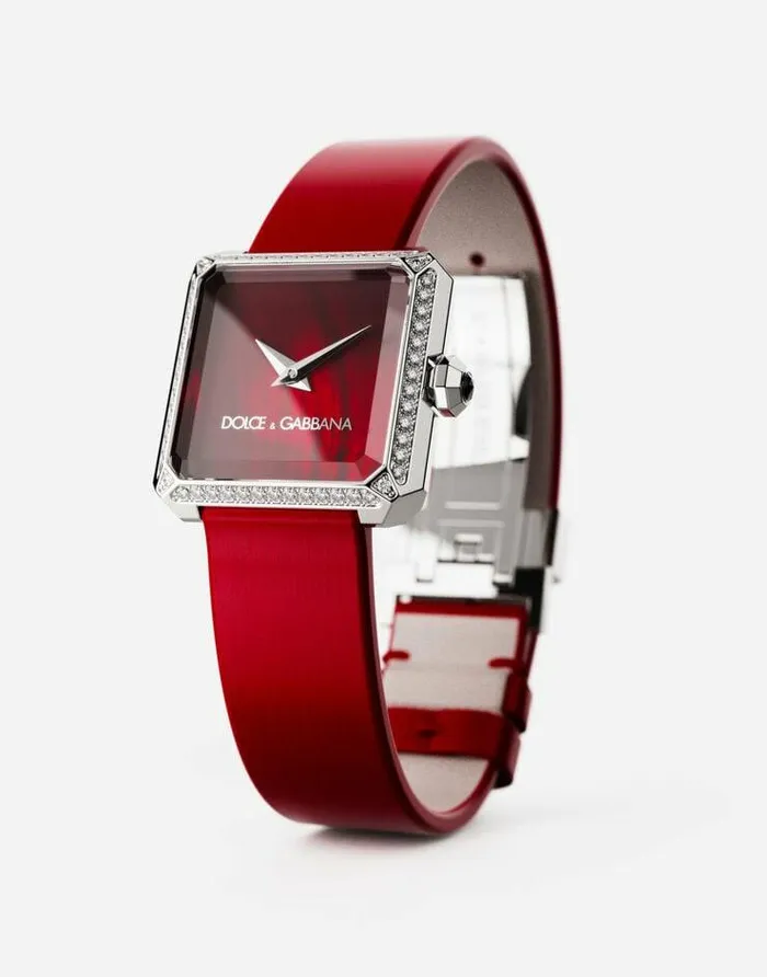 Dolce and Gabbana WatchesandStraps Women Sofia Steel Watch With Colorless Diamonds Raspberry Red Dolce and Gabbana WatchesandStraps Women Sofia Steel Watch With Colorless Diamonds Raspberry Red