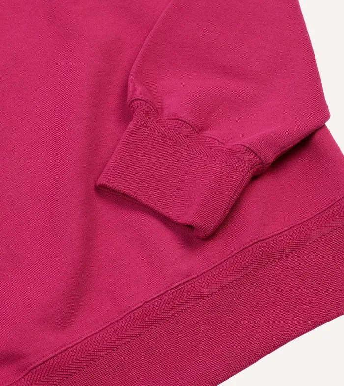 Drake039s ALD Drake039s Fuchsia Embossed Crewneck Sweatshirt 8211 Clothing