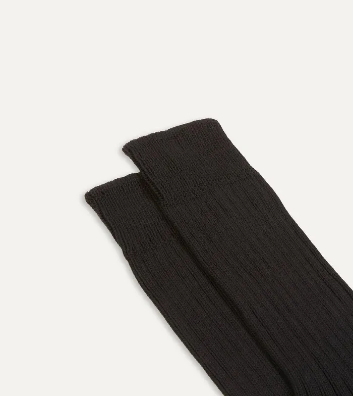 Drake039s Black Cotton Sports Socks 8211 Accessories