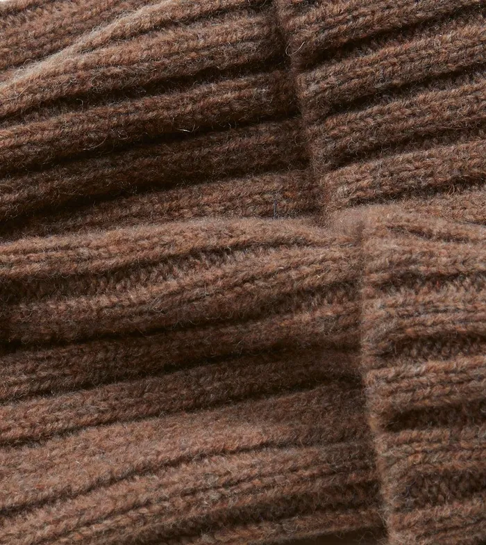 Drake039s Brown Lambswool Ribbed Knit Cap 8211 Accessories