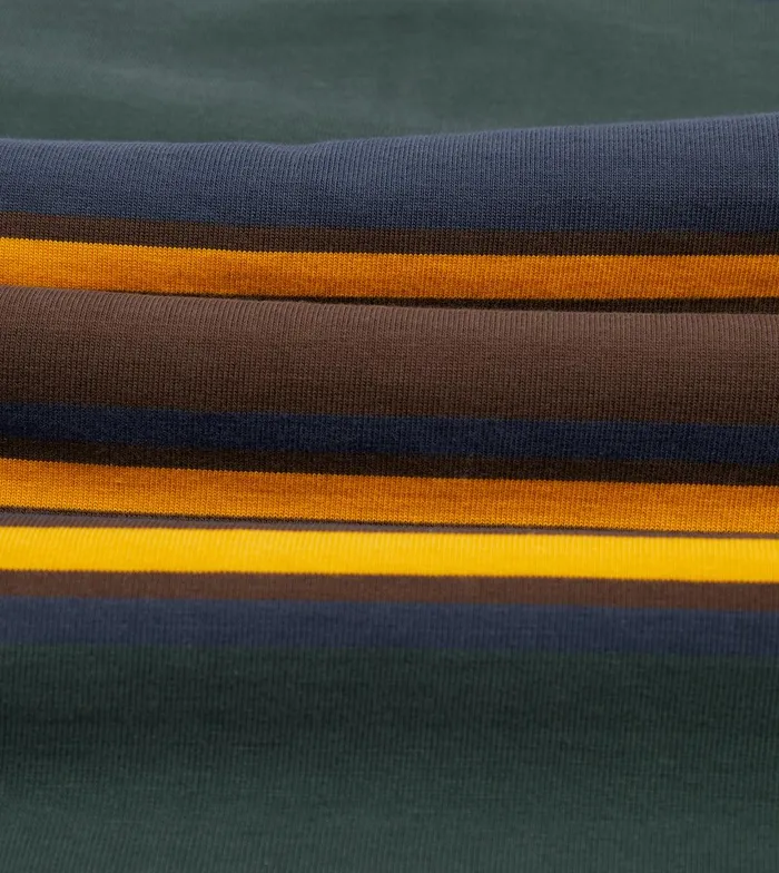 Drake039s Green Navy And Gold Stripe Cotton Rugby Shirt 8211 ClothingShirts