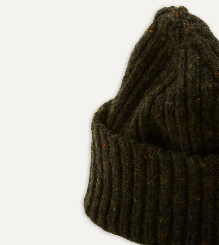 Drake039s Green Ribbed Merino Donegal Knit Cap 8211 Accessories