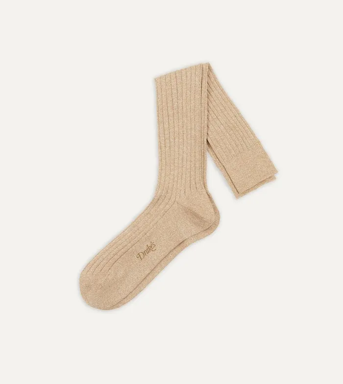 Drake039s Oatmeal Cotton OvertheCalf Socks 8211 Accessories