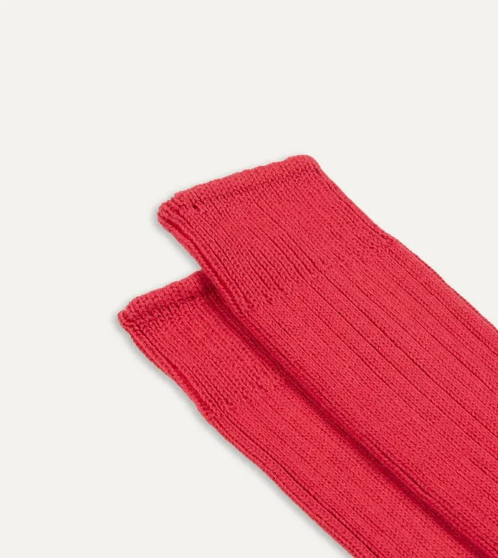 Drake039s Red Cotton Sports Socks 8211 Accessories