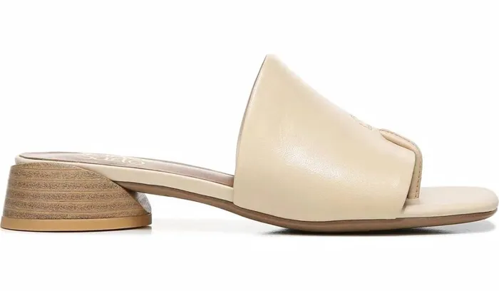 Dress Mules Women Franco Sarto Franco Loran Sandal Beige Leather