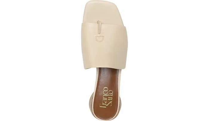 Dress Mules Women Franco Sarto Franco Loran Sandal Beige Leather