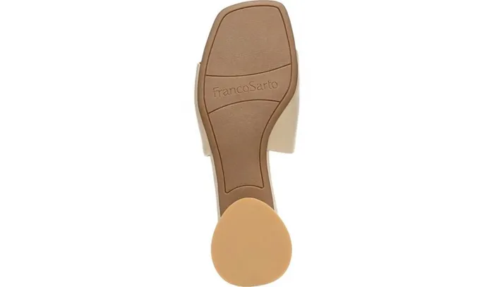 Dress Mules Women Franco Sarto Franco Loran Sandal Beige Leather