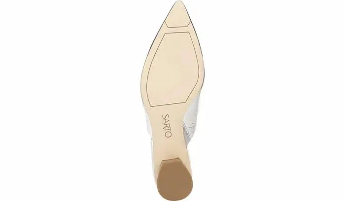 Dress Mules Women Franco Sarto Sarto Visa Mule Silver Metallic Leather