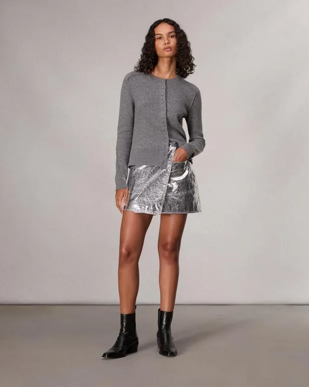 Dresses and Skirts Women Rag and Bone Kyla Faux Leather Skirt Silver