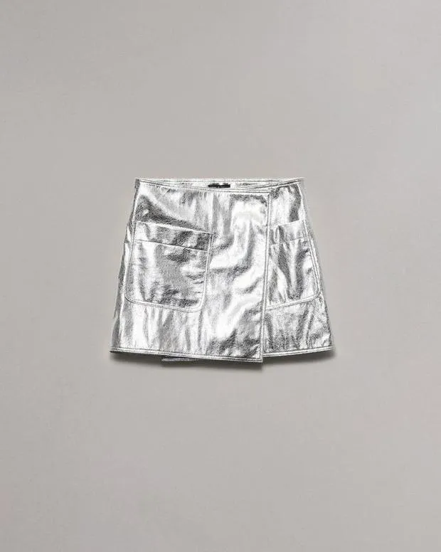Dresses and Skirts Women Rag and Bone Kyla Faux Leather Skirt Silver