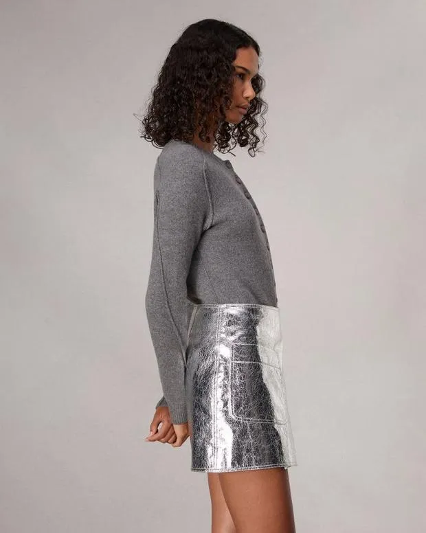 Dresses and Skirts Women Rag and Bone Kyla Faux Leather Skirt Silver