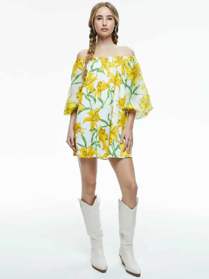 Dresses Women Alice Olivia Artemis Off The Shoulder Blouson Tie Sleeve Mini Dress Stargazer Multi Lg Dresses Women Alice Olivia Artemis Off The Shoulder Blouson Tie Sleeve Mini Dress Stargazer Multi Lg