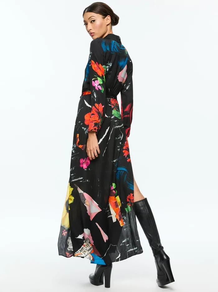 Dresses Women Alice Olivia Chassidy Maxi Shirt Dress Azalea Floral