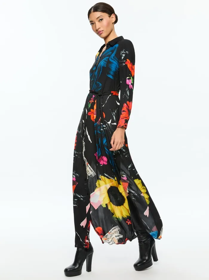 Dresses Women Alice Olivia Chassidy Maxi Shirt Dress Azalea Floral