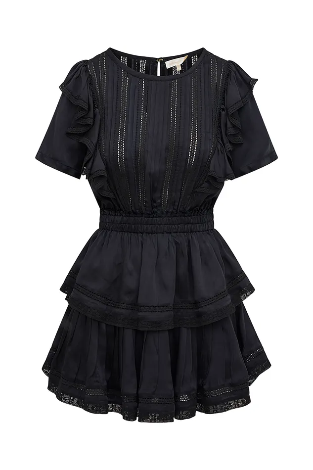 Dresses Women LoveShackFancy Natasha Heritage Mini Dress Black