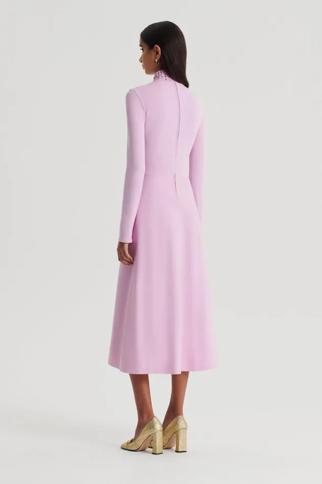 Dresses Women Scanlan Theodore CREPE KNIT DAISY DRESS Mauve Dresses Women Scanlan Theodore CREPE KNIT DAISY DRESS Mauve