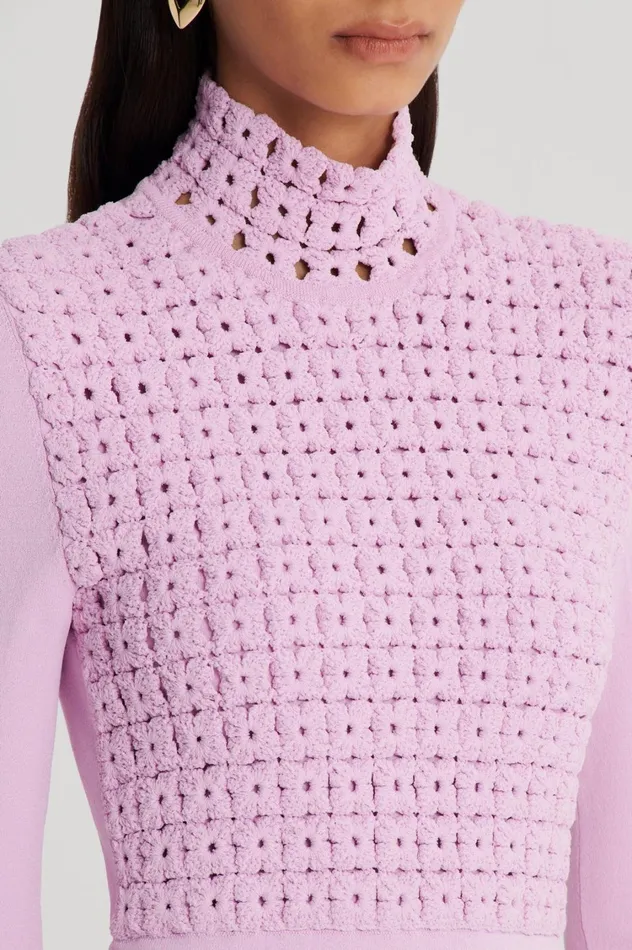 Dresses Women Scanlan Theodore CREPE KNIT DAISY DRESS Mauve Dresses Women Scanlan Theodore CREPE KNIT DAISY DRESS Mauve