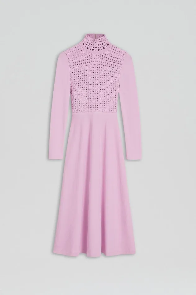 Dresses Women Scanlan Theodore CREPE KNIT DAISY DRESS Mauve Dresses Women Scanlan Theodore CREPE KNIT DAISY DRESS Mauve