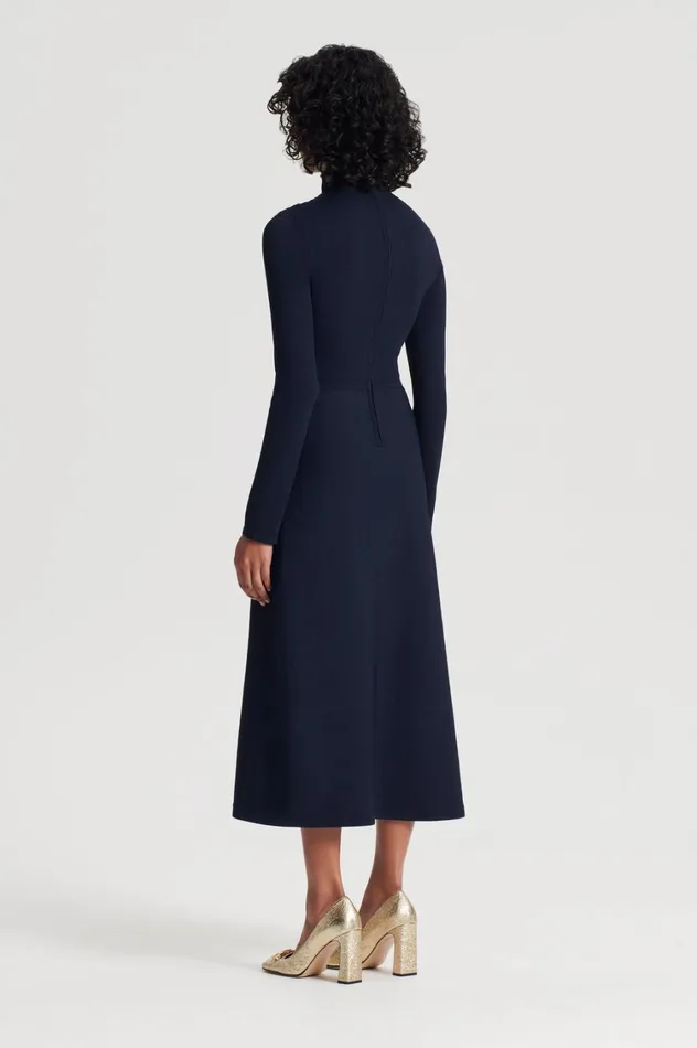 Dresses Women Scanlan Theodore CREPE KNIT DAISY DRESS Navy Dresses Women Scanlan Theodore CREPE KNIT DAISY DRESS Navy