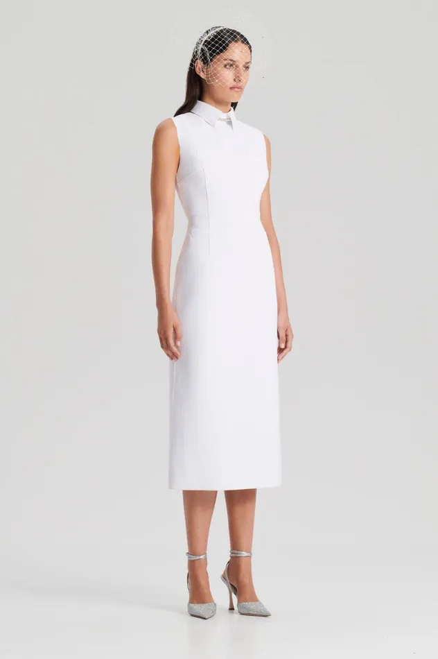Dresses Women Scanlan Theodore SCUBA PENCIL DRESS White Dresses Women Scanlan Theodore SCUBA PENCIL DRESS White