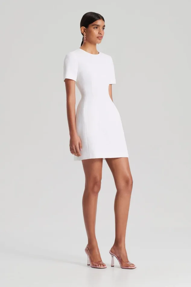 Dresses Women Scanlan Theodore STRETCH REPTILE MINI DRESS White Dresses Women Scanlan Theodore STRETCH REPTILE MINI DRESS White