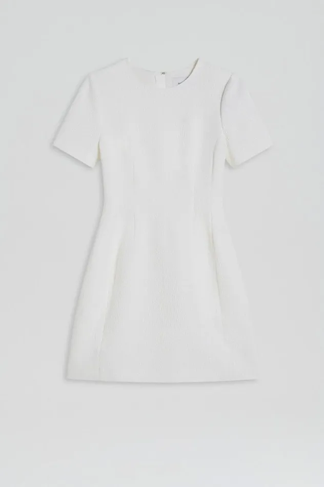Dresses Women Scanlan Theodore STRETCH REPTILE MINI DRESS White Dresses Women Scanlan Theodore STRETCH REPTILE MINI DRESS White