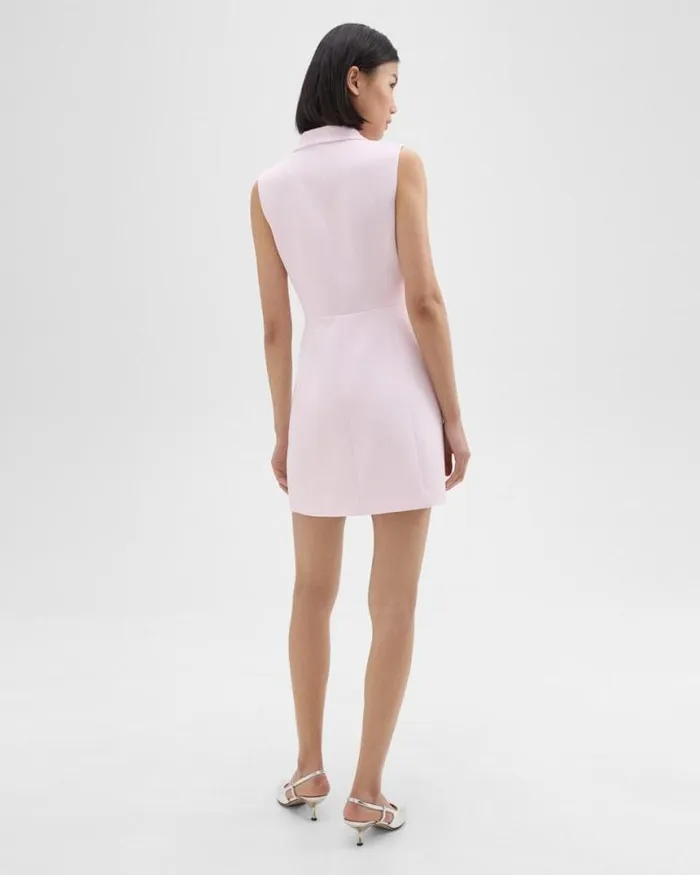 Dresses Women Theory Peak Lapel Mini Dress In Admiral Crepe Bloom