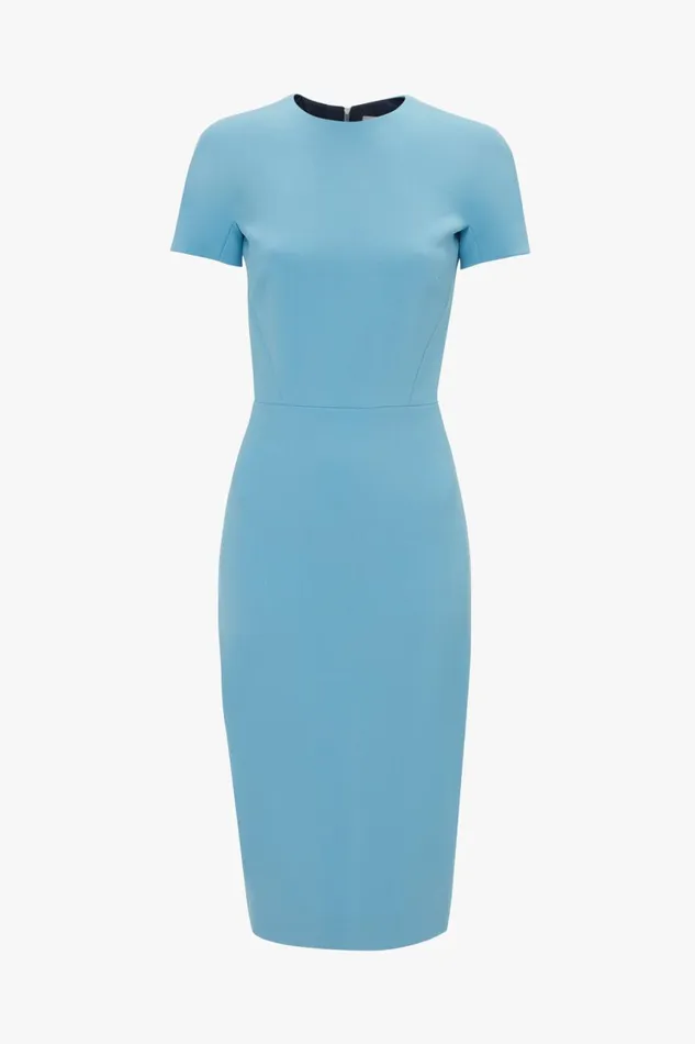 Dresses Women Victoria Beckham Exclusive Fitted TShirt Dress In Periwinkle Blue Dresses Women Victoria Beckham Exclusive Fitted TShirt Dress In Periwinkle Blue