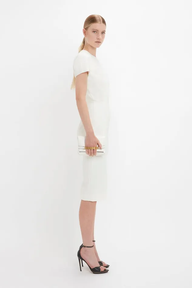 Dresses Women Victoria Beckham Fitted Tshirt Dress In Ivory