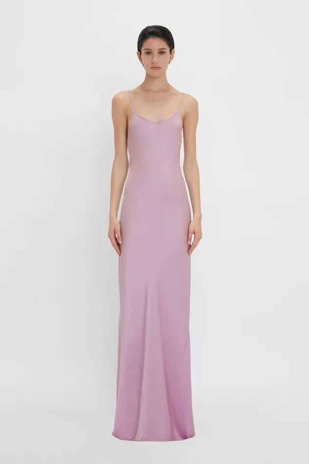 Dresses Women Victoria Beckham Low Back Cami FloorLength Dress In Rosa