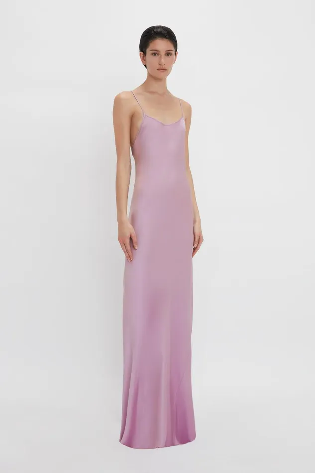 Dresses Women Victoria Beckham Low Back Cami FloorLength Dress In Rosa