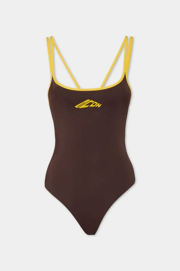 Dsquared2 Beachwear Icon New Generation OnePiece Brown 8211 Women