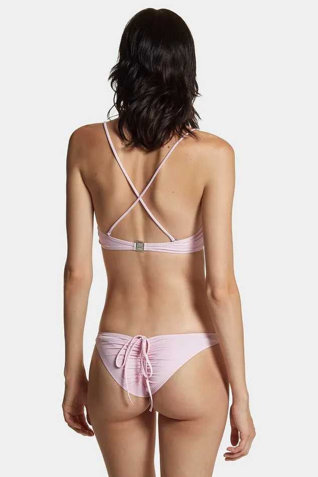 Dsquared2 Beachwear Logo Bandeau Top Pink 8211 Women