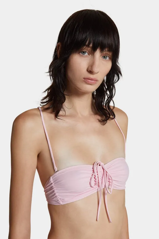 Dsquared2 Beachwear Logo Bandeau Top Pink 8211 Women