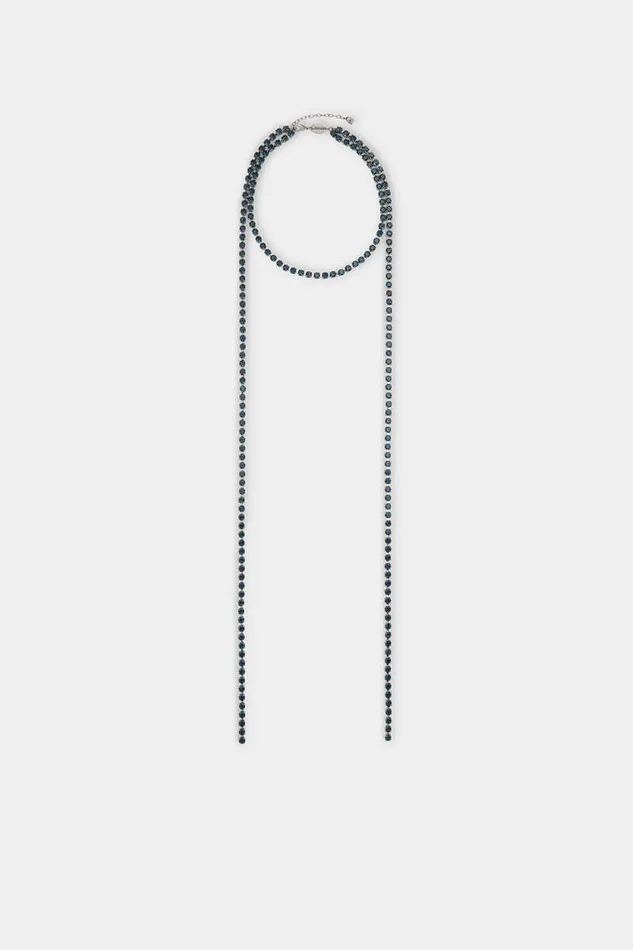 Dsquared2 Jewellery City Nights Necklace Palladiumblue 8211 MenWomen