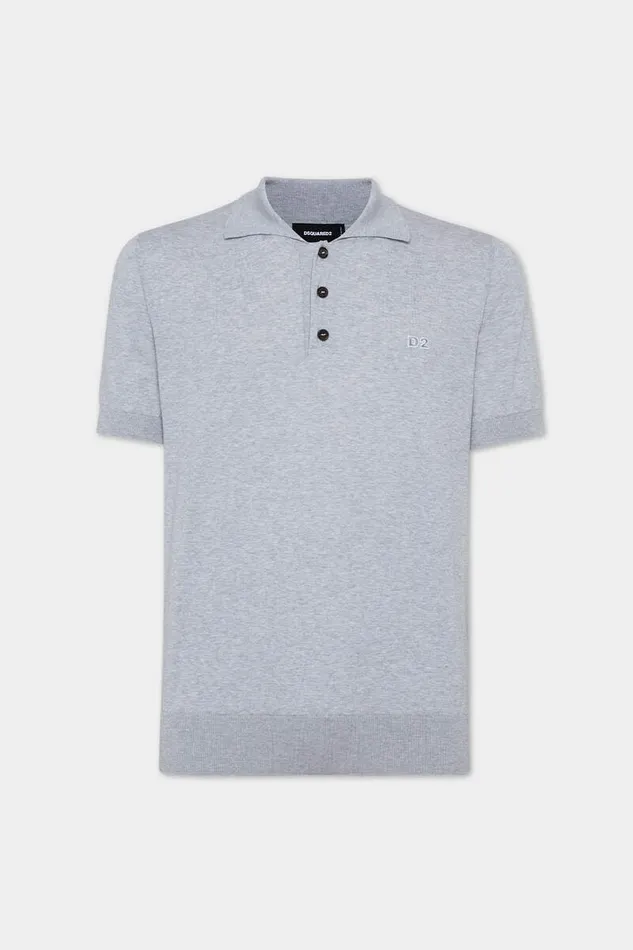 Dsquared2 Knitwear D2 Knit Polo Grey 8211 Men