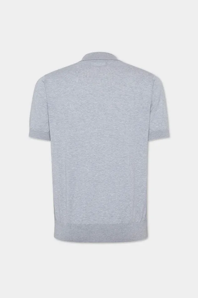 Dsquared2 Knitwear D2 Knit Polo Grey 8211 Men