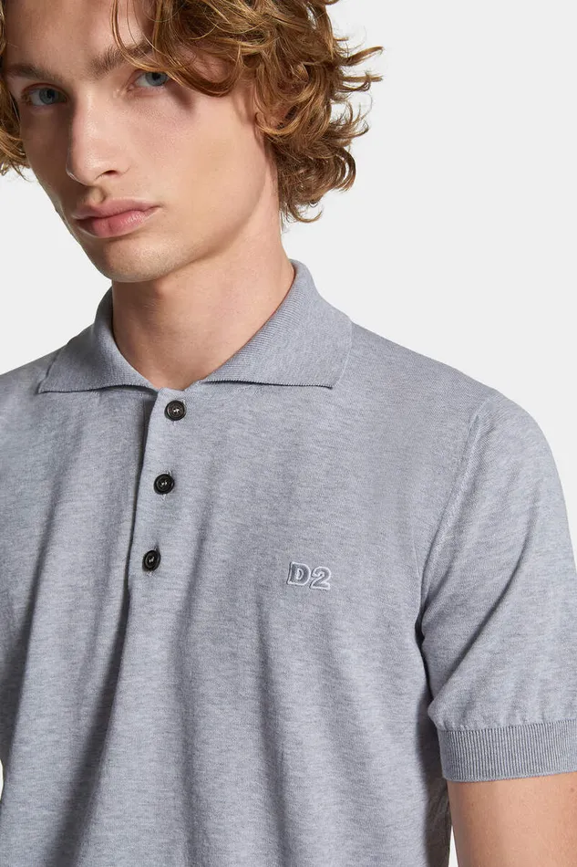Dsquared2 Knitwear D2 Knit Polo Grey 8211 Men