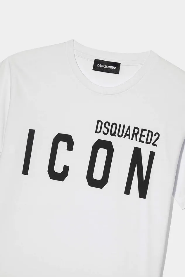 Dsquared2 Ready To Wear D2 Icon TShirt White 8211 Kids