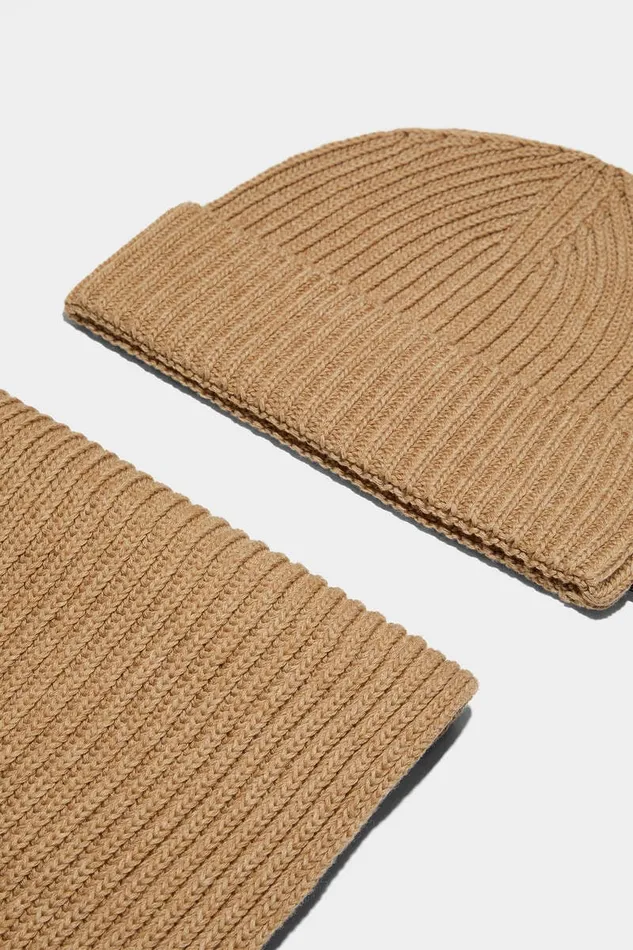 Dsquared2 Scarves Warmy Knit Set Beige 8211 MenWomen