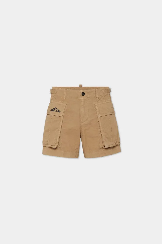 Dsquared2 Shorts Icon New Generation Double Pocket Cargo Shorts Khaki 8211 Women