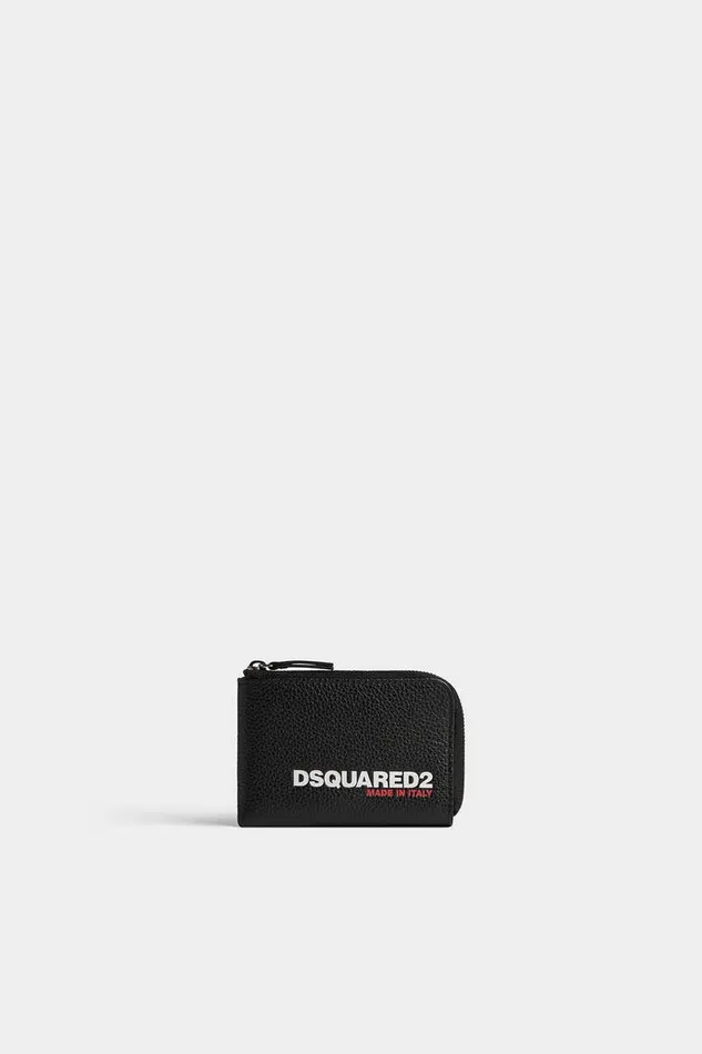 Dsquared2 Small Leather Goods Bob Zip Wallet Black 8211 MenWomen
