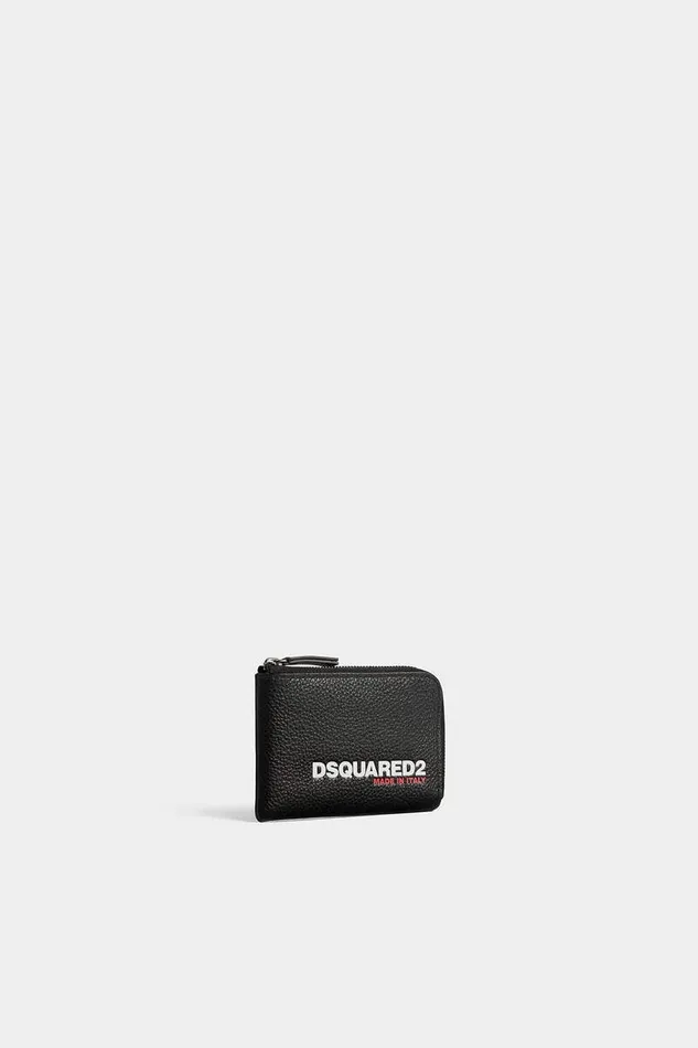 Dsquared2 Small Leather Goods Bob Zip Wallet Black 8211 MenWomen