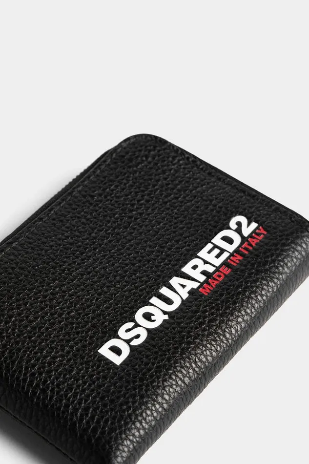 Dsquared2 Small Leather Goods Bob Zip Wallet Black 8211 MenWomen