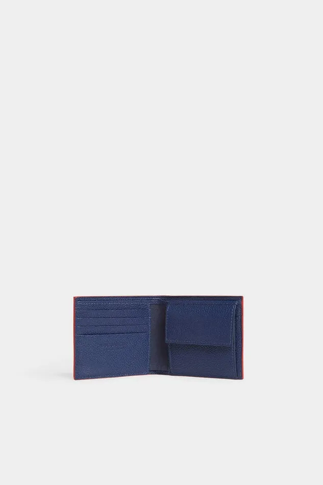 Dsquared2 Small Leather Goods Milano Wallet Bluered 8211 Men