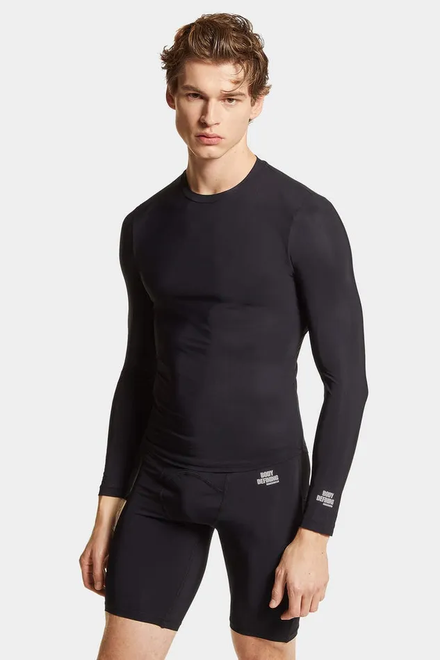 Dsquared2 Underwear Icon Long Sleeves TShirt Black 8211 Men
