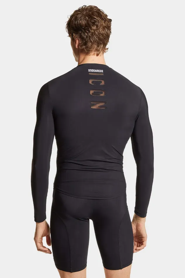 Dsquared2 Underwear Icon Long Sleeves TShirt Black 8211 Men